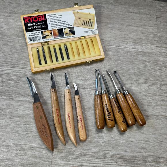Dastra Germany Wood Is Good Whittlin Jack Carving Sculpture Tools Knives Lot